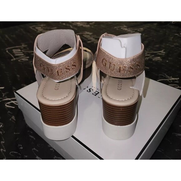 Guess Berty Platform Sandals Rose Gold Metallic 9 M - Picture 7 of 12